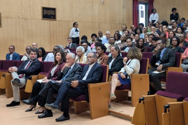 Marcelo Rebelo de Sousa durante a VIII Semana Teol�gica do Mindelo, em S. Vicente, Cabo Verde
